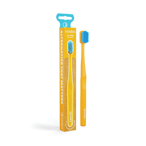 Аксессуары для ухода за полостью рта NORDICS Зубная щетка Premium Желтая