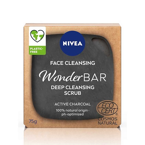 Мыло твердое для умывания NIVEA Твердое средство-скраб для умывания NIVEA WonderBAR от черных точек и несовершенств кожи скрабы и пилинги hiskin скраб для умывания с муцином улитки