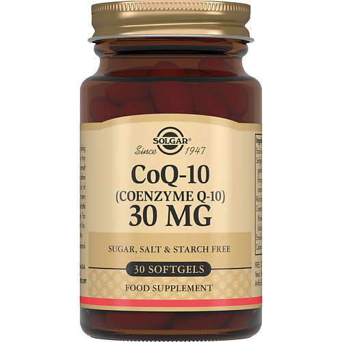 БАДы для сердца и сосудов SOLGAR Коэнзим Q-10 30 мг