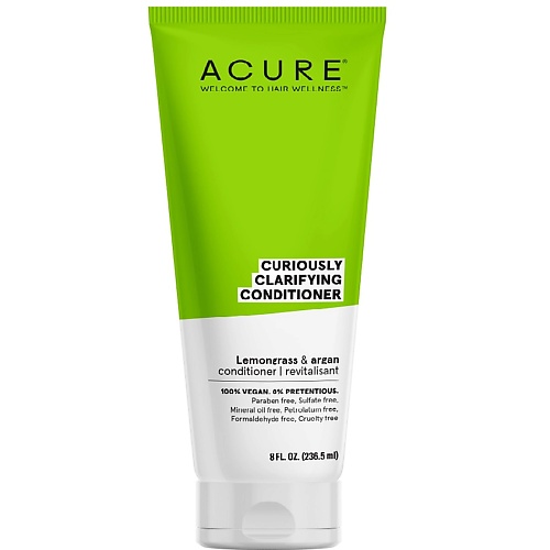 

ACURE Кондиционер для глубокого очищения лемонграсс и арган Curiously Clarifying Conditioner Lemongrass, Кондиционер для глубокого очищения лемонграсс и арган Curiously Clarifying Conditioner Lemongrass