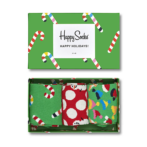 Подарки для неё HAPPY SOCKS Набор носков Happy Socks Holiday Tree 7005 3 пары