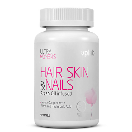 VPLAB Витаминно-минеральный комплекс для женщин, здоровье кожи, волос и ногтей VPLAB Ultra Women's Hair, Skin, Nails virgin hair бустер сияние тоник для лица 250 0