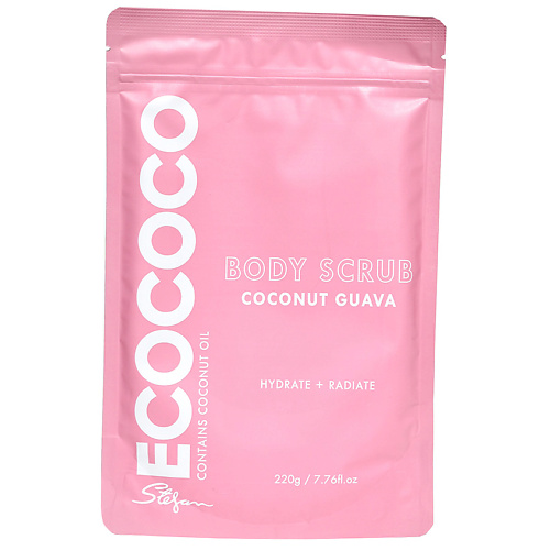 ECOCOCO Скраб для тела для увлажнения и сияния Гуава и Кокос Body Scrub Coconut Guava молочко для тела увлажняющее белая гардения и кокос body moisturizer