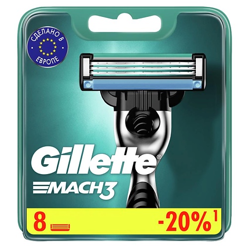 GILLETTE Сменные кассеты для бритья Mach3 gillette сменные кассеты для бритья skinguard sensitive