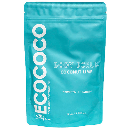 ECOCOCO Скраб для тела для сияния и упругости Лайм и Кокос Body Scrub Coconut Lime молочко для тела увлажняющее белая гардения и кокос body moisturizer