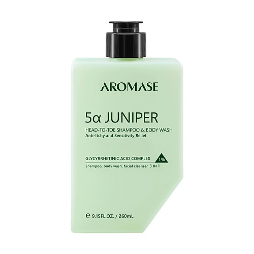 AROMASE Шампунь для волос и тела универсальный 5α Juniper juniper wood