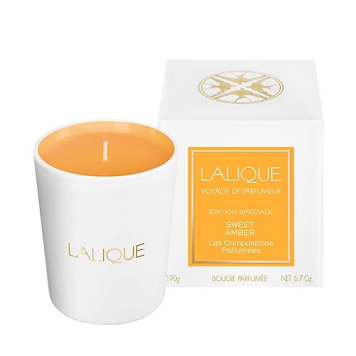 Свеча ароматическая LALIQUE Свеча ароматическая SWEET AMBER ароматы для дома lalique свеча ароматическая la nuit