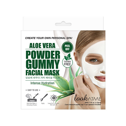 

LOOK AT ME Маска для лица альгинатная успокаивающая с экстрактом алоэ вера Powder Gummy, Маска для лица альгинатная успокаивающая с экстрактом алоэ вера Powder Gummy