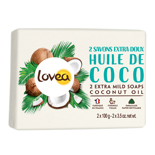 LOVEA Мыло нежное с маслом Кокоса нежное очищающее мыло для рук и тела spa heart soap
