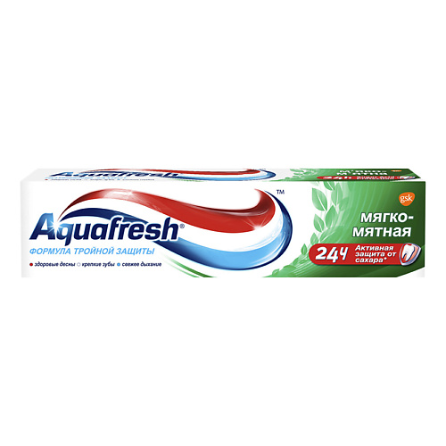 AQUAFRESH Зубная паста Мягко-мятная aquafresh зубная паста освежающе мятная