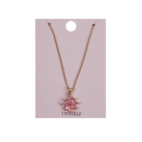 

TWINKLE Подвеска с цепочкой Pink Flower, Подвеска с цепочкой Pink Flower
