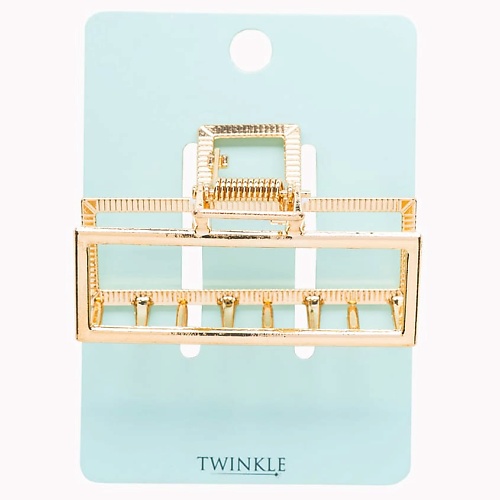 TWINKLE Заколка-крабик для волос RECTANGLE GOLD invisibobble заколка крабик clipstar clawdia