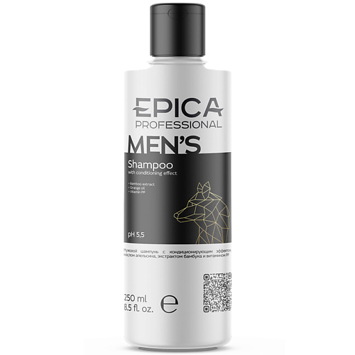 Шампунь для волос EPICA PROFESSIONAL Шампунь для волос мужской Men's шампуни epica professional шампунь для увлажнения и реконструкции волос collagen pro