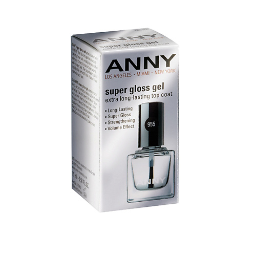 Классические базы ANNY Закрепляющее покрытие-гель для ногтей Супер блеск 