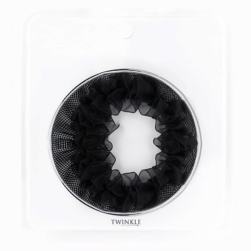 TWINKLE Сеточка для пучка с украшением лентой BLACK