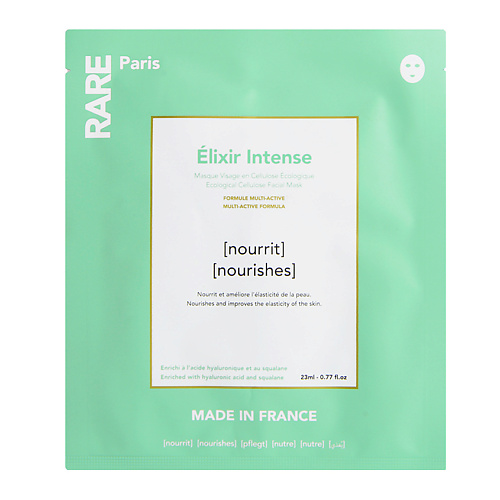 Маска для лица RARE PARIS Питательная тканевая маска Elixir Intense Facial Mask уход за лицом rare paris питательная тканевая маска elixir intense