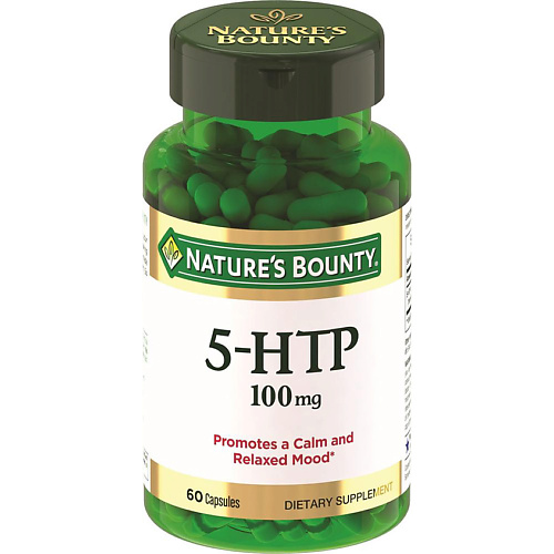 БАДы седативные NATURE'S BOUNTY 5-ГИДРОКСИТРИПТОФАН (5-HTP) 100 мг