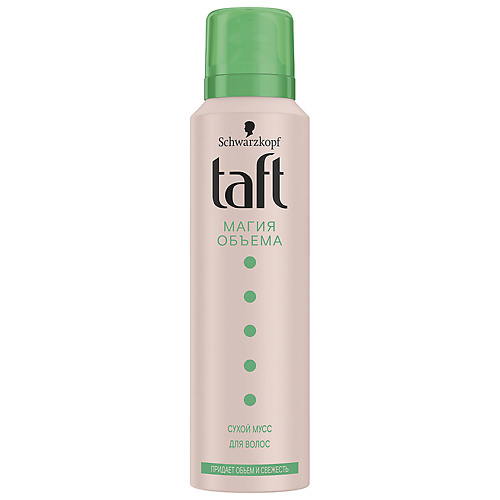 фото Taft сухой мусс для волос для объема и устранения жирности