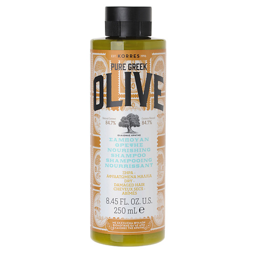 Шампунь для волос KORRES Шампунь для питания волос Pure Greek Olive Shampoo крем для рук korres olive