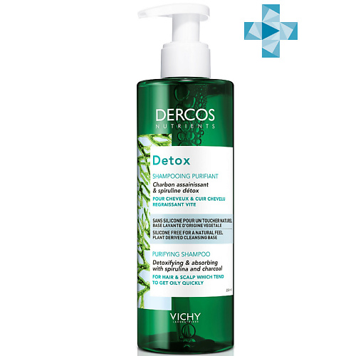 VICHY DERCOS NUTRIENTS DETOX Глубоко очищающий шампунь hadat cosmetics глубоко очищающий шампунь 300