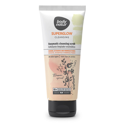 Скраб для лица BODY NATUR Скраб очищающий с энзимами Superglow Cleansing Enzymatic Cleansing Scrub скраб для тела body natur body scrub mango papaya