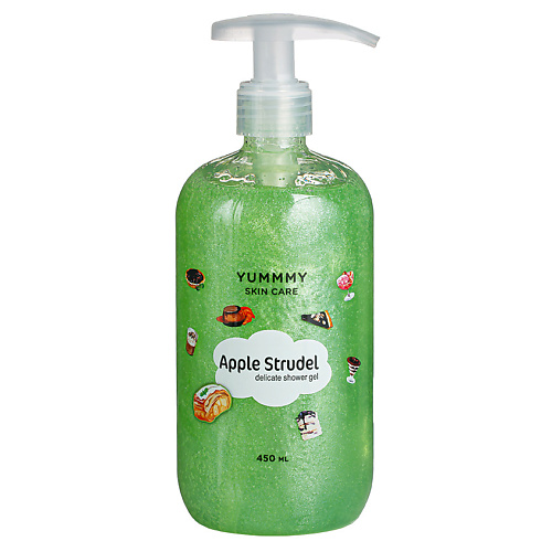 food a holic гель для душа с экстрактом яблока essential body cleanser apple 750 мл YUMMMY Гель для душа с блестками Apple Strudel