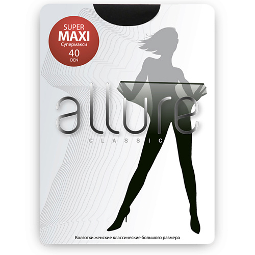колготки allure maxi 40 цвет glase загар размер 8 Колготки ALLURE Колготки 40 ден NERO Super Maxi