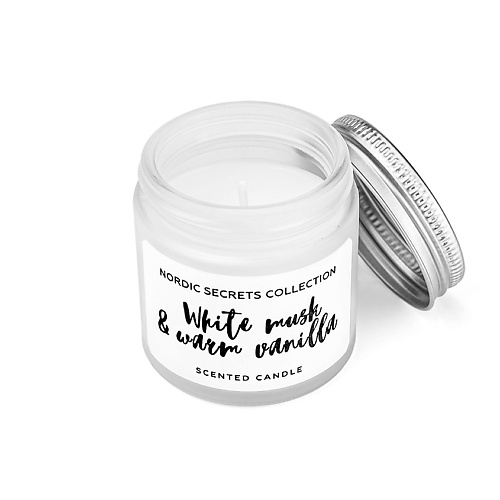 ЛЭТУАЛЬ Ароматизированная свеча «White Musk & Warm Vanilla» NORDIC SECRETS COLLECTION лэтуаль les secrets de boudoir ароматный кубик для ванны ironie de caramel