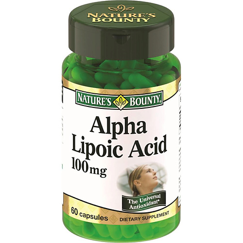 

NATURE'S BOUNTY Альфа-липоевая кислота 100 мг, Альфа-липоевая кислота 100 мг