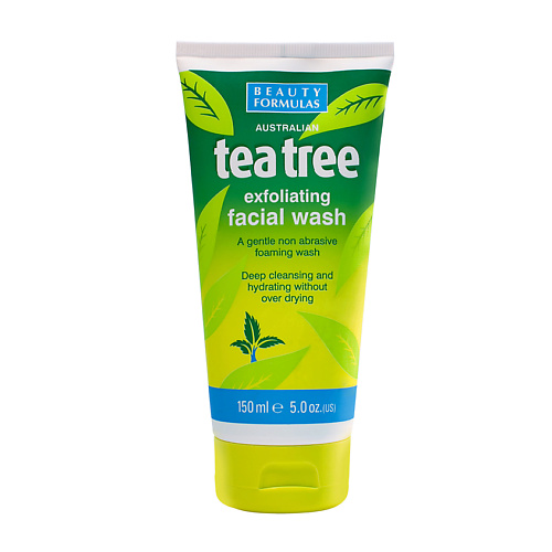 BEAUTY FORMULAS Маска для лица отшелушивающая Чайное дерево Tea Tree Exfoliating Facial Wash
