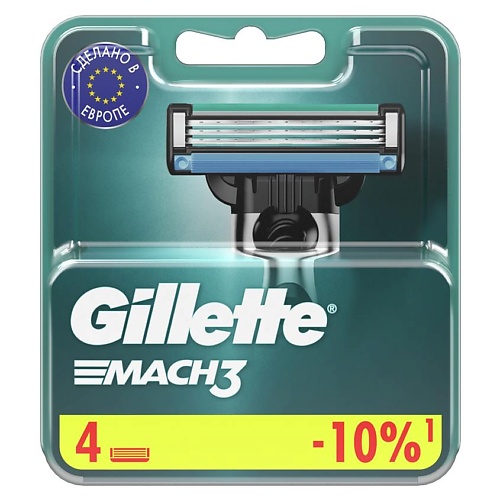 GILLETTE Сменные кассеты для бритья MACH3 gillette подарочный набор gillette mach3