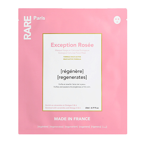 RARE PARIS Восстанавливающая тканевая маска Exception Rosée Facial Mask