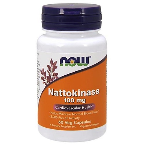 Витамины, антиоксиданты, минералы NOW Фермент Наттокиназа 450 мг