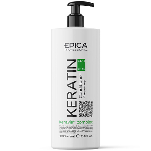 Кондиционер для волос EPICA PROFESSIONAL Кондиционер для реконструкции и глубокого восстановления Keratin Pro кондиционер для глубокого восстановления epica professional keratin pro 1000 мл