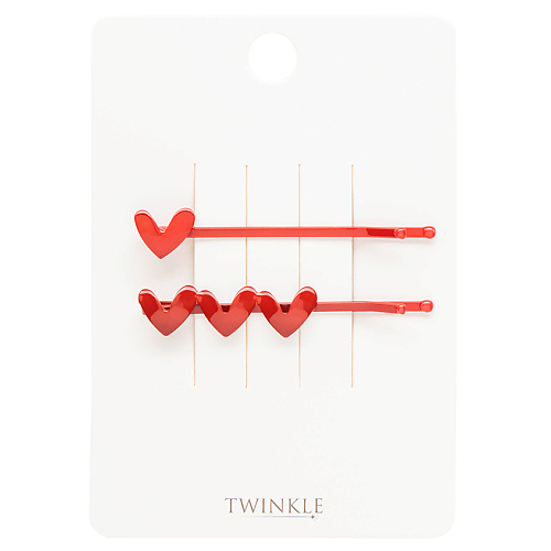 TWINKLE Заколки-невидимки для волос RED HEARTS twinkle заколки невидимки для волос crumpled silver