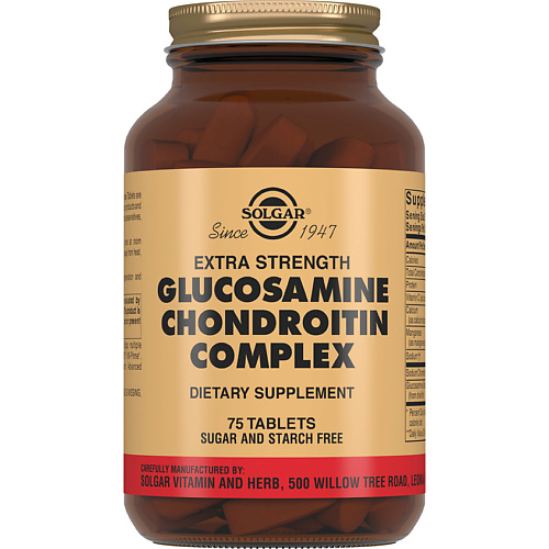 SOLGAR Глюкозамин-Хондроитин плюс nature s bounty глюкозамин хондроитин 757 мг 110шт