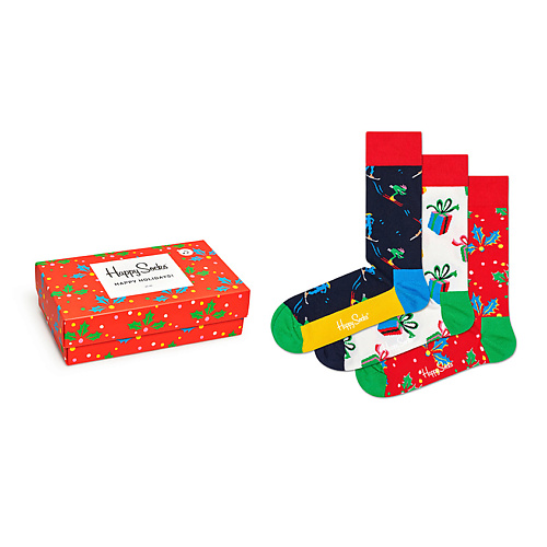 

HAPPY SOCKS Набор носков Happy Socks Holiday Tree 6500 3 пары, Набор носков Happy Socks Holiday Tree 6500 3 пары
