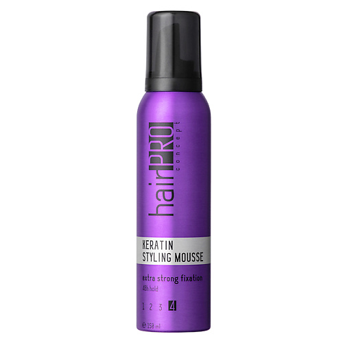 Мусс для укладки волос HAIR PRO CONCEPT Мусс для укладки c кератином Keratin Styling Mousse цена и фото