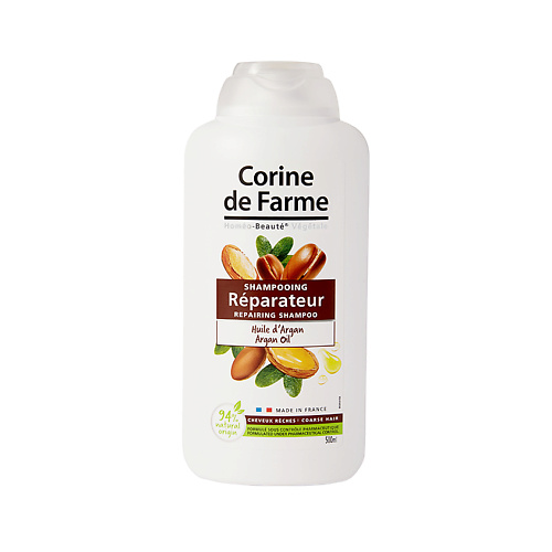 CORINE DE FARME Шампунь восстанавливающий с Аргановым Маслом Shampoo Repairing Argan Oil lador damaged protector acid shampoo шампунь для волос с аргановым маслом 150 мл