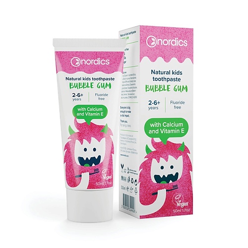 

NORDICS Зубная паста детская Bubble Gum, Зубная паста детская Bubble Gum