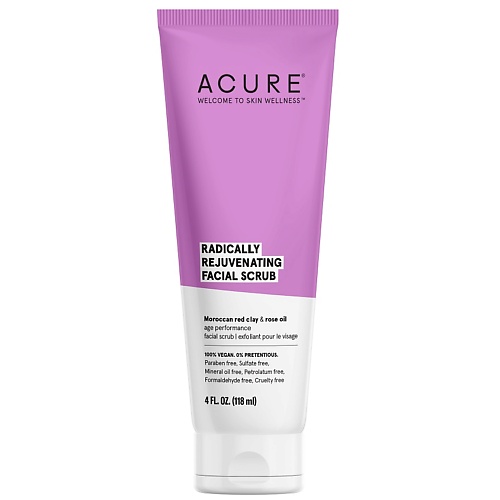 Скраб для лица ACURE Скраб для лица с марокканской красной глиной и розовым маслом Radically Rejuvenating