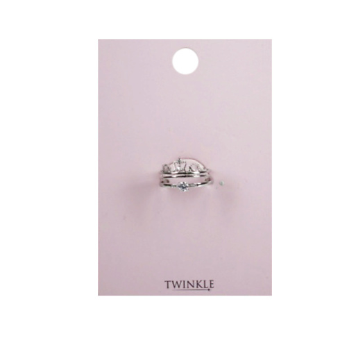 

TWINKLE Набор колец Crown+Stone, Набор колец Crown+Stone
