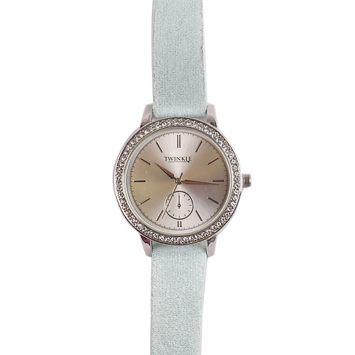 Часы TWINKLE Наручные часы с японским механизмом Twinkle, velvet belt green-blue цена и фото
