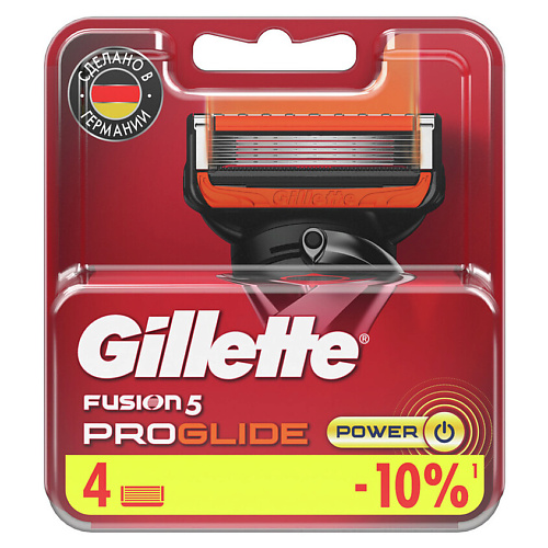 Кассета для станка GILLETTE Сменные кассеты для бритья Fusion ProGlide Power станок для бритья gillette fusion power red 1 кассета