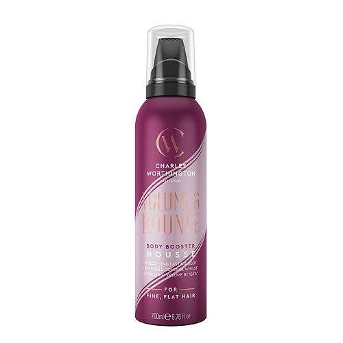 

CHARLES WORTHINGTON Мусс для придания формы волосам Объем и упругость Volume & Bounce Body Booster Mousse, Мусс для придания формы волосам Объем и упругость Volume & Bounce Body Booster Mousse