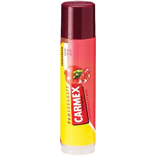 Бальзам для губ CARMEX Бальзам для губ c ароматом граната в стике с SPF 15 натуральный бальзам для губ с ароматом ягод в стике carmex naturally berry flavor 4 25 мл