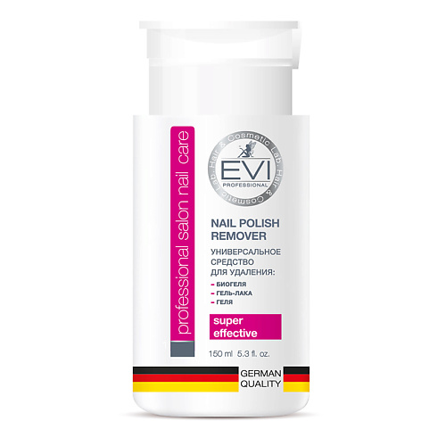 Жидкость для снятия лака EVI PROFESSIONAL Средство для снятия биогеля, геля, гель-лака с помпой-дозатором Professional Salon Nail Care Nail Polish Remover