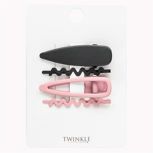 TWINKLE Заколки для волос BLACK AND PINK twinkle заколки бантики