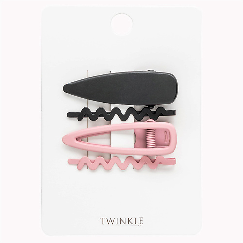 Набор заколок для волос TWINKLE Заколки для волос BLACK AND PINK цена и фото