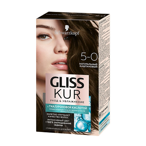 GLISS KUR ГЛИСС КУР Стойкая краска для волос Уход & Увлажнение gliss kur масло спрей для тонких волос невесомое